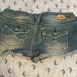 Almost Famous Rhinestone Denim Shorts